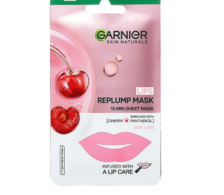 Garnier Skin Naturals Replump Maska na usta Cherry 5 g